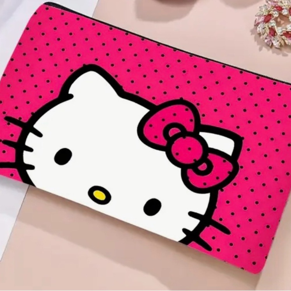 Hello Kitty Pink Polka Dot Cosmetic Bag